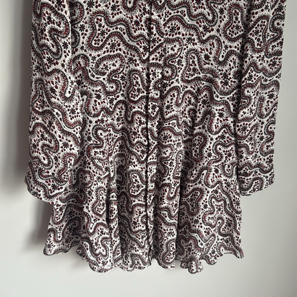 A.L.C. Multicolor Randi Floral Silk Calico Prairie Paisley Mini Dress 10 - Picture 4 of 11